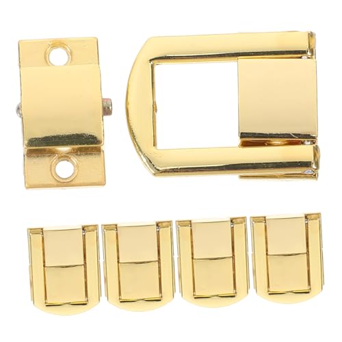 ARTIBETTER 5pcs Retro Hardware Buckle Set Latch Clasp for Suitcase Chest Trunk Jewelry Box Decorative Lock Hasp Zinc Alloy Easy Install