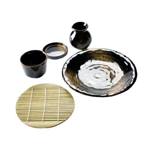 セトモノホンポ 金色が映える金華そば5点セット【蕎麦猪口】【そば皿】