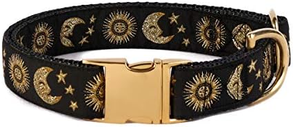 waaag Pet, Moons Stars Suns Dog Collar Cat Collar, Multiple Designs Crescent Celestial Dog Cat Collar Leash Harness
