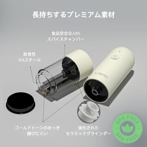 TLYSXPRO 充電式電動ペッパーミル の商品画像 2