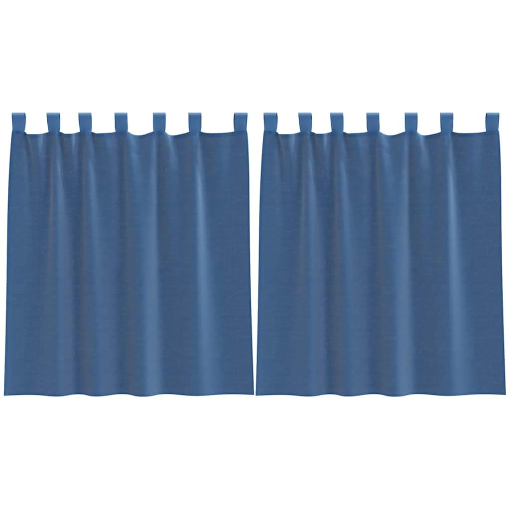 Voilage brise-vue bleu roi 140x140 pour préserver l'intimité du salon