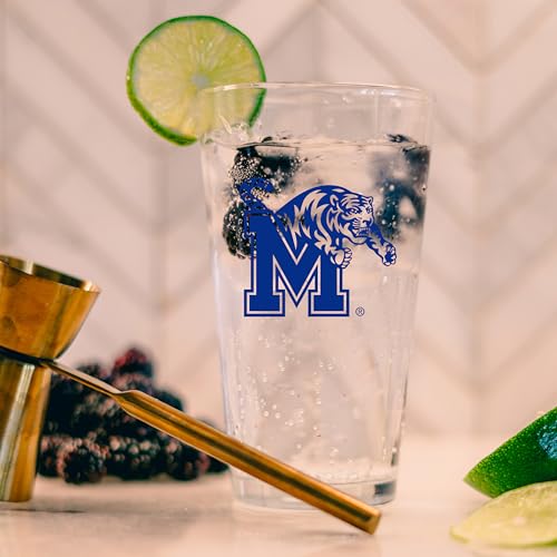 Image of Logo Brands NCAA 16 oz Pint Glass - Durable Glass With Bold Team Color- Chip-Resistant Rim Drinkware For Fans, Tailgates, Home Bars & Everyday Use