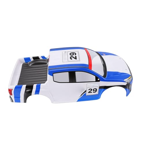 VGEBY 1/10 RC Body Lightweight PVC Remote Control Truck for 26cm Wheelbase Customizable Bodyshell (Blue White)