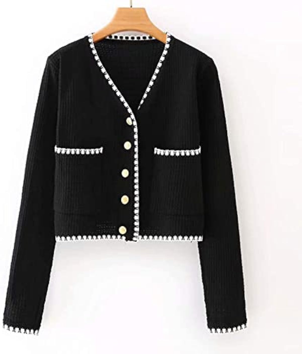 売れ筋特価品 女性用オープンフロントセーター 長袖ボタン Vネックニットカーディガン スリムステッチソフトブラックコート カジュアルルーズクラシックジャケット 女性ショートアウトウェア 服 ファッション小物 アウトレット モール Www Civilittee Hu Com