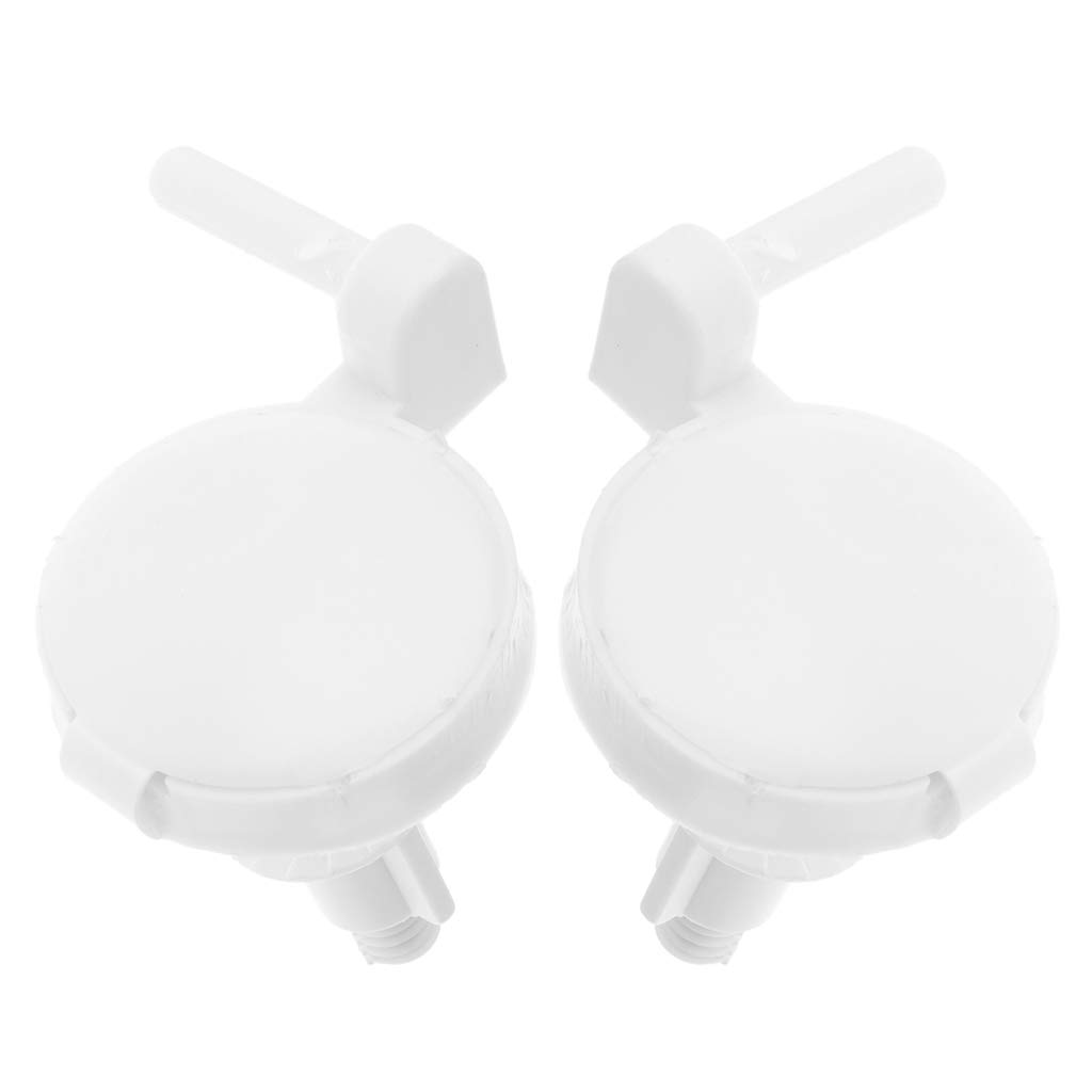 Lamdoo White 2Pcs Plastic Toilet Seat Screws Fixings Fit Toilet Seats Hinges Repair Tools