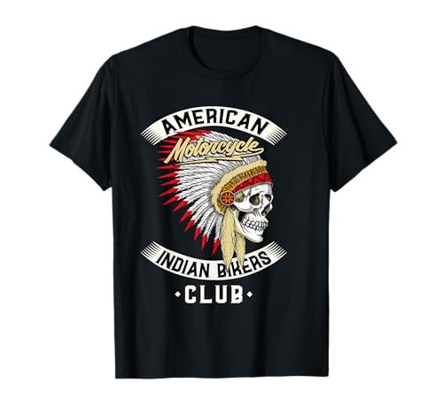 American Motorcycle Indian Bikers Club - Chopper Biker Maglietta
