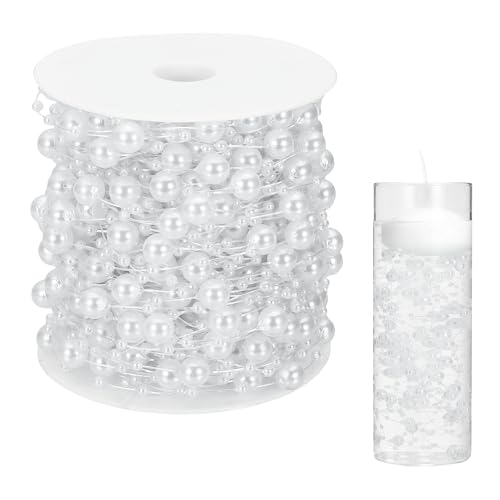 Cuerda de perlas artificiales blancas para jarrones de cristal de lujo 2
