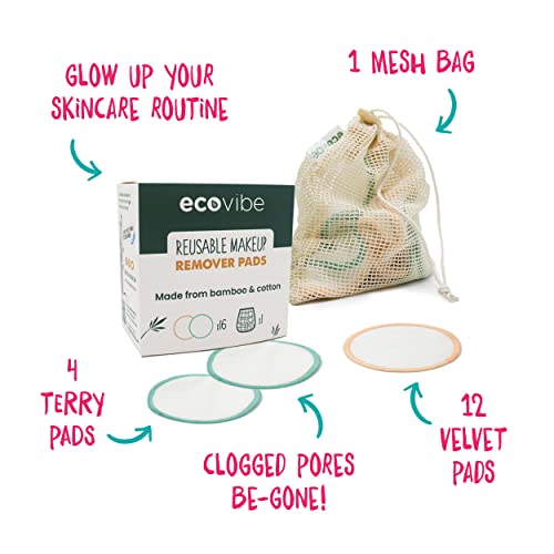 Ecovibe Plastic-Free Reusable Organic Makeup Remover Pads & Bag, Eco-Friendly, Extra Soft & Suitable For Sensitive Skin - Image 2