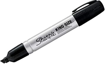 Sharpie 15101PP Pro King Size Permanent Black Marker (Pack of 6); Powerful Ink Marks On Wet and Oily Surfaces; Create Clear Lines On Plastic, Wood, Stone, Foil, Metal, Corrugate, and Leather