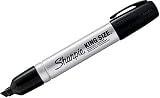 Sharpie Permanent Marker Chisel Tip Black Durable Aluminum Barrel Carded – view 3