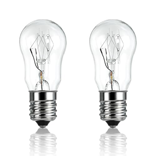 Nurfosttek WE05X20431 Dryer Drum Light Bulb 2 Pack 10W 120V E12 Nickel Plated Base Compatible with GE Whirlpool Hotpoint Samsung Dryer Replaces WE4M305 AP3794707 WE4X718