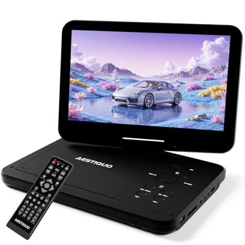 AESTIQUO ポータブルDVD/CDプレーヤー ピンク AESTIQUO Portable DVD Player 12.5-inch DVD Player 10.5-inch