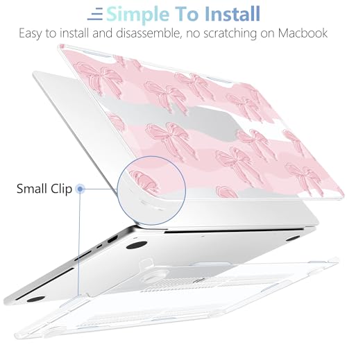 Image of MEEgoodo Case for M5 MacBook Pro 16 inch Case 2026 2024 2023 2021 with M5 M4 M3 M2 M1 Pro /Max Chip, Fit Model A3429 /A3428 /A3403 /A3186 /A2991 /A2780 /A2485, Melted Bow