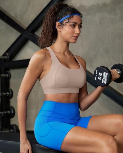 Image of RUNNING GIRL High Impact Sports Bras for Women, Adjustable Straps Bra High Support Workout Bra with Sewn in Pads