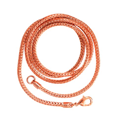 Pure Copper Snake Chain Necklace for Men & Women, Heavy Solid Copper Statement Jewelry Gift, Multiple Lengths (16–26 Inch)
