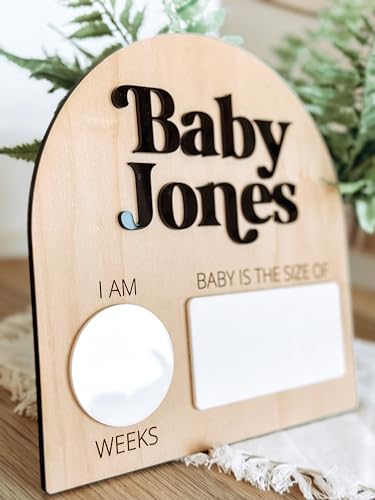 Reusable Pregnancy Milestone Board | Baby Bump Photo Prop | 8.5x8.5 Inches | Gender Neutral | Baby Registry | Pregnancy Reveal