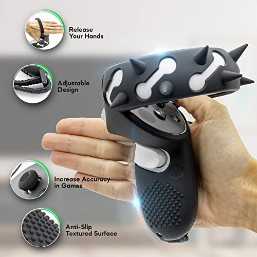 Vrplix Latest Cover For Meta Quest 2 Accessories, Silicone Cover Set Compatible With Oculus Quest 2 Accessories Enhanced Oculus Quest 2 Skin, Unique Design Protective Cover #TOP2