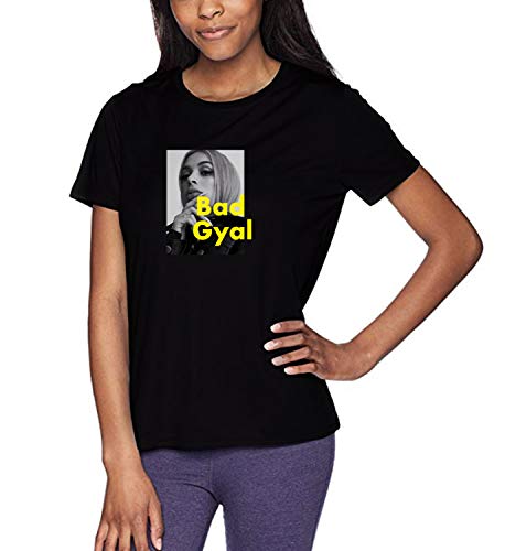 Music Artist Bad Gyal_WZ0032 T-Shirt, 100% Coton, Graphic tee, Top, Été, Hommes, Femmes, Mens, Womens, 2XL, Black