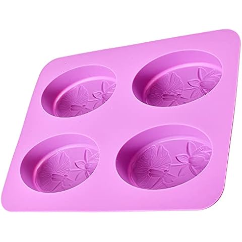 ionEgg Flower Silicone Soap Moulds, Homemade Soap Mould, Pudding, Jelly, Cheesecake and Brownie, Nonstick & BPA Free Cover