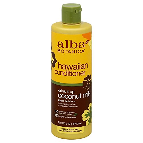 Alba Botanica Natural Hawaiian Conditioner Coconut Milk, 12 oz (Pack of 3)