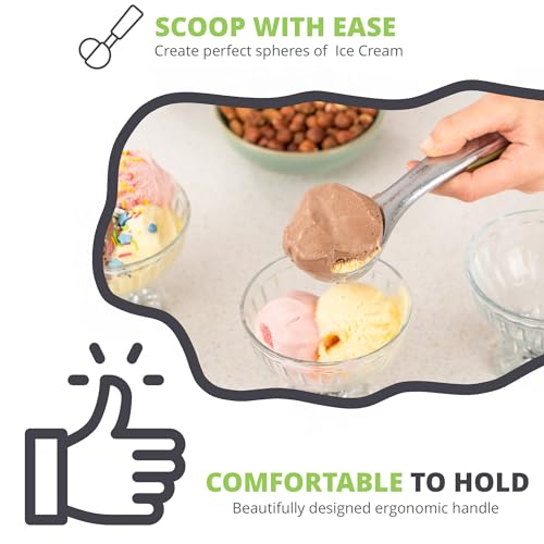 Oliver's Kitchen ® Ice Cream Scoop - Create Perfect Spheres with Our Heavy Duty Ice Cream Scooper - Comfortable Grip Handle Makes Light Work of Frozen Hard Ice Creams! - Image 6