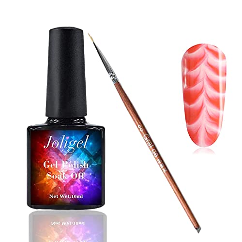 Joligel Blooming Gel Kit mit Pinselmalerei Liner Pen für Nägel Blossom Gel Nagellack zum Marmorieren Aquarelleffekt für Nail Art Nail Design UV LED Maniküre 10ML Cover