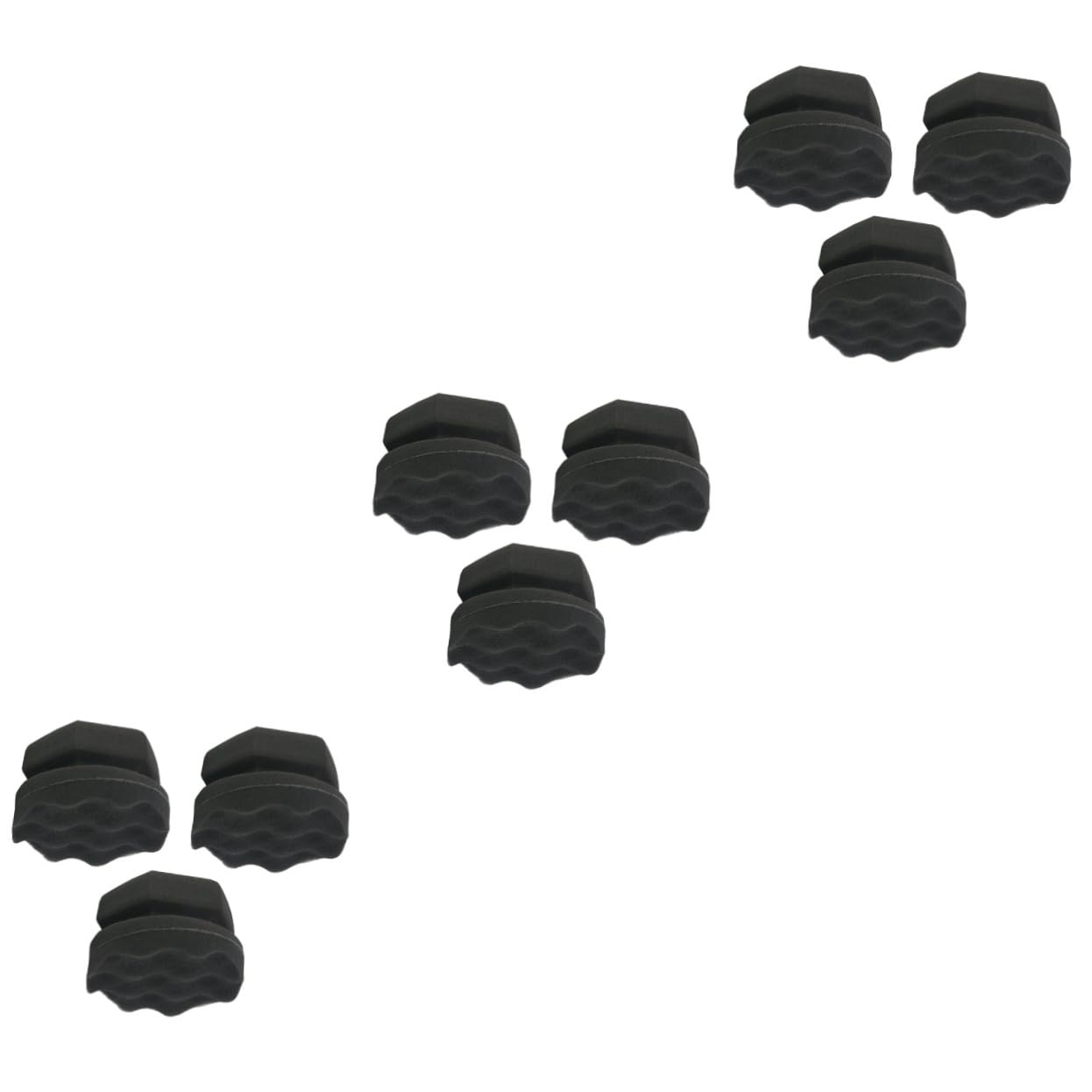 ibasenice 9piezas Esponjas De Cera para Automóvil Esponjas De Pulido y Abrillantado Alta Densidad para Aplicación De Cera y Limpieza Interior para Mantenimiento De Asientos Tablero