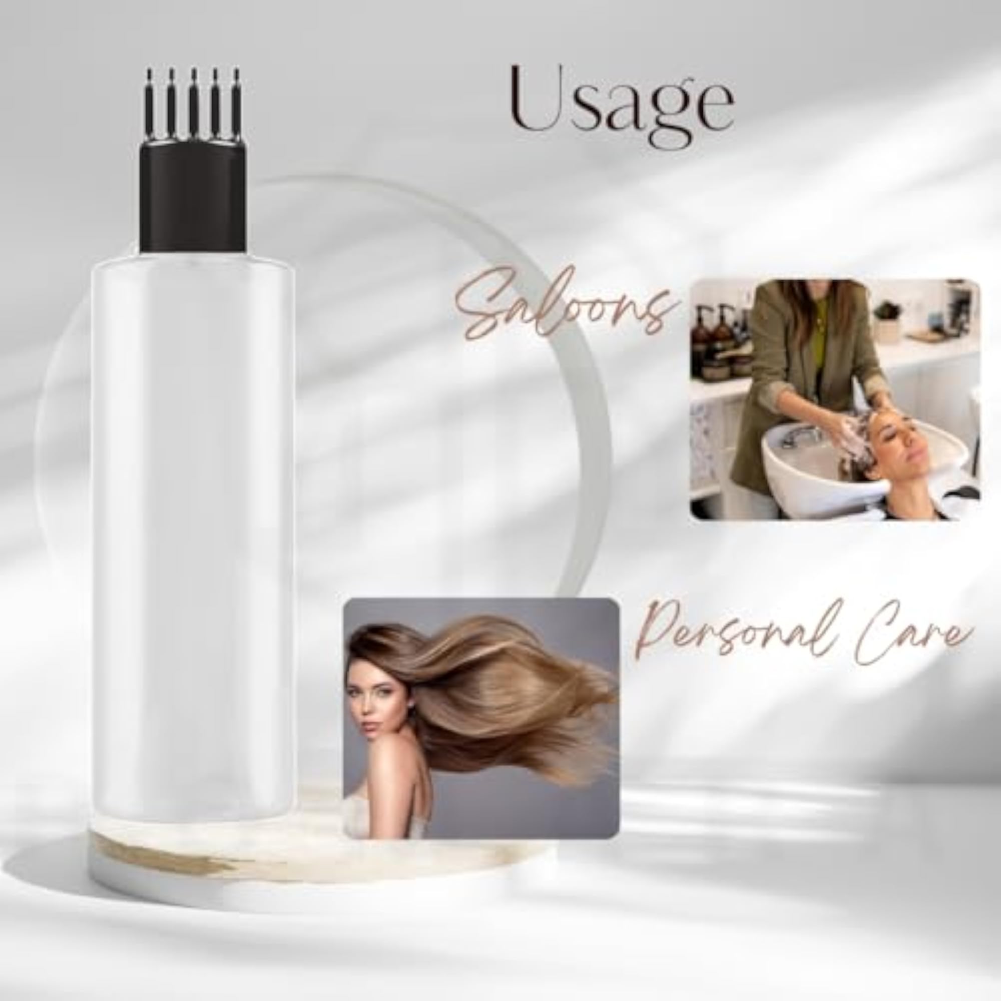 100ml Empty Bottle with Comb Nozzle for Hair Care