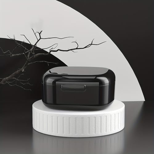 Estojo dental impermeável e resistente à umidade ortodôntico, organizador de bocal, protetor bucal portátil, estojo de armazenamento de dentadura preto obsidiana