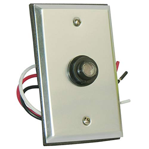 120-Volt Fixed Position Thermal Photocontrol Outdoor Hard-Wired Post Eye Light Control with Photocell Light Sensor, Dusk-to-Dawn Light Sensor Switch Auto On/Off with Wall Plate