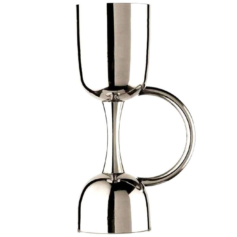 GRAINEX ENGINEER Wine Goblet Premium Stainless Steel Peg Measurer with Handle Jigger 30 & 60 ml, Cocktail Jigger Shot Glass Drink Measuring Bar Tool Double Side Jigger- Set of 6