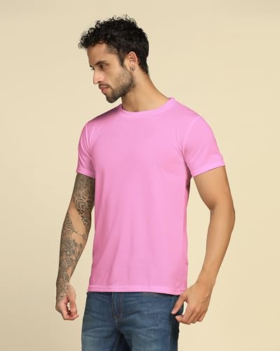 Image of VastraVibes Cotton Regular Fit T-Shirt Round Neck Casual Mens Plain Tshirt