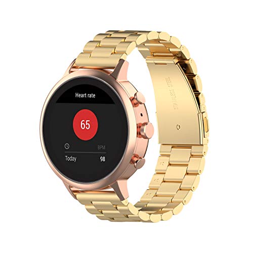 Image of FitTurn 22MM Bands Compatible with Cubitt Aura /Aura Pro /CT2 Pro /CT4 /Viva Pro /Viva Smartwatch, Replacement Metal Bracelet Premium Solid Stainless Steel Watch Band Strap Wristbands for Cubitt Aura /Aura Pro /CT2 Pro /CT4 /Viva Pro /Viva