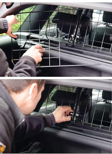 Barrière robuste en maille pour animaux de compagnie pour zone de chargement – Protection universelle pour chiens dans le véhicule – Accessoire de voyage durable pour la sécurité des animaux de
