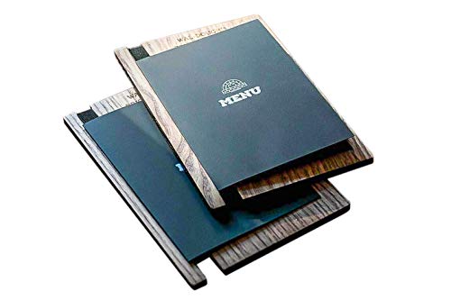 Wooden Menu Holder Board with Rubber - Menu Covers, Menu Board for Restaurant, Wood Clipboard, Menu Holder Clipboard, Cafe Menu, Sign Holder Wood, Wedding Menu Cards, Wooden Sign Holder, Menu Booklet