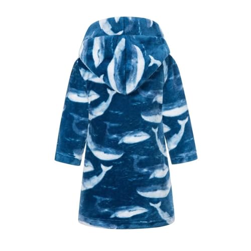 Image of DELEY Children's Bathrobe Boys Girls Hoodie Robes Toddler Soft Pajamas Sleepwear
