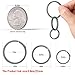 TISUR Key Ring, Titanium Side-Pushing Designed Small Key Chain Rings,Split Rings Keyrings for Men Woman(Grey-4 * 22mm)