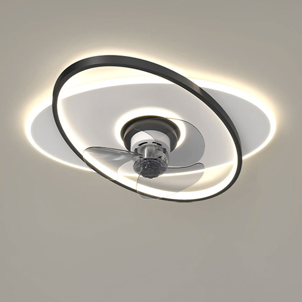 Ventilateur de plafond LED 56W dimmable avec 3 vitesses et éclairage pour salon