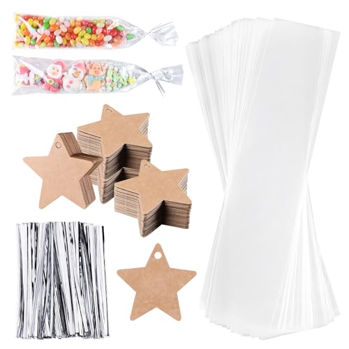Sachet Cellophane Transparent Environnement Sachets en Cellophane pour Bougies 7x30cm Sachet...