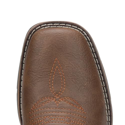 Image of Suokdil Cowboy Boots for Men - Men's Western Boots with Embroidery, Slip Resistant Square Toe Chunky Heel, Durable and Fashionable Retro Classic Footwear for Spring and Fall
