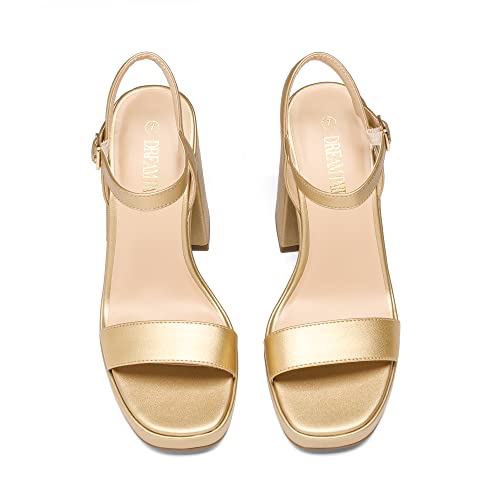 Image of DREAM PAIRS Heels for Women Block Chunky Platform Sandal