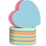 Sticky Notes 2.75 in x 2.75 in 600 Sheets Sticky Memo Heart Shaped - Self Stick Cute Mixed 4 Color...