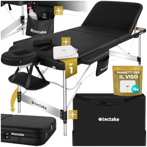 IDEALE PER TUTTI I PROFESSIONISTI DEL BENESSERE: Questo lettino da massaggio professionale è ideale per massaggiatori, estetisti e fisioterapisti. La sua struttura leggera in alluminio e il design compatto garantiscono qualità e comfort per ogni trattamento.
