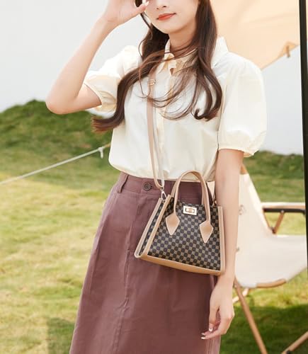 Bolso bandolera mini tote para mujer GK-O | Bolso de hombro pequeño y elegante con asa superior, fabricado en poliuretano premium, cierre con hebilla, tamaño compacto para uso diario y viajes casuales miniatura 2
