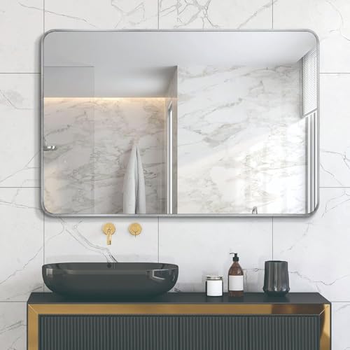 FRITHJILL Silver Aluminum Bathroom Mirror 30