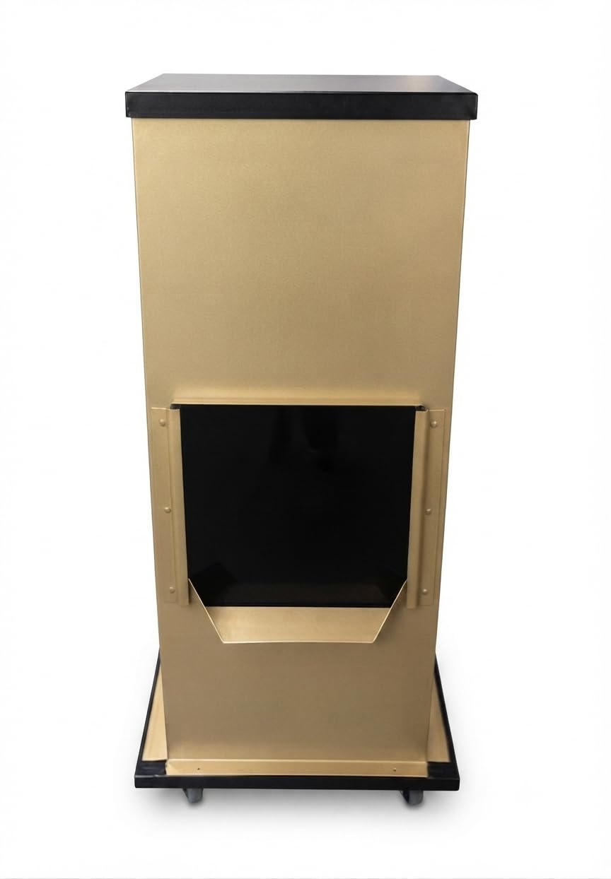 Avonstar Classics Range Outdoor Coal Storage Bunker (Brass Effect With Bogie)