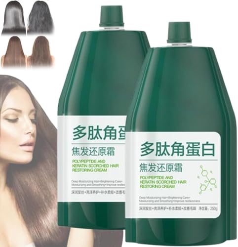 Polypeptide queratin tratamientos cabello crema reparación | 2PC crema alisado cabello nutritivo 250g | Pelinos quemados Restauración máscara | Mejores tratamientos queratinas acondicionador japonés