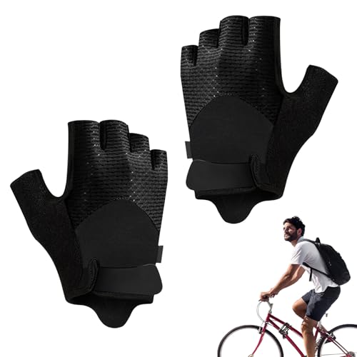 Guantes de gimnasio - Guantes de entrenamiento transpirable con protección contra palmeras acolchadas, ejercicio ligero para hombres y mujeres, accesorios de entrenamiento de agarre seguros para FI
