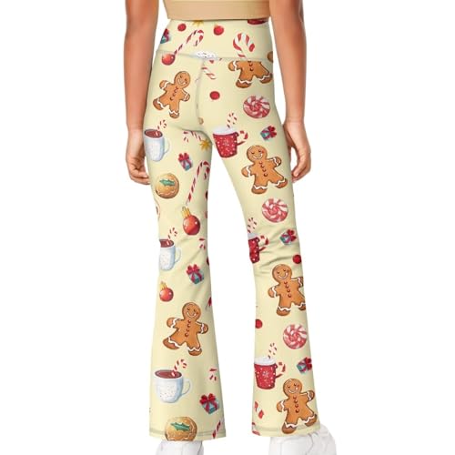 Image of Girls Flare Leggings Cute Bell Bottoms for Teen Girls Wide Leg Sweatpants for 5-14 T