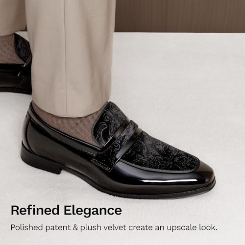 Image of Bruno Marc Men's Tuxedo Loafers Slip-on Dress Shoes
